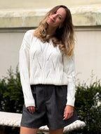 Sweter z kaszmirem Amelie Ecru