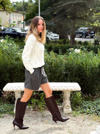 Sweter z kaszmirem Amelie Ecru