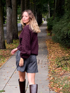 Sweter/kardigan z kaszmirem Magdalena czekoladowy