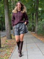 Sweter/kardigan z kaszmirem Magdalena czekoladowy