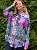 Wiskozowa Koszula Nina w patchworkowy print